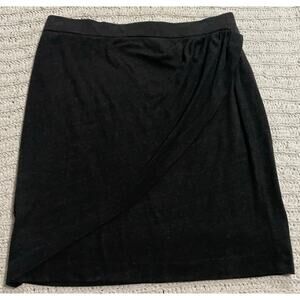 Standard James Perse Bodycon Skirt Draped Womens Size 4 aka XL WXM5749 USA Black